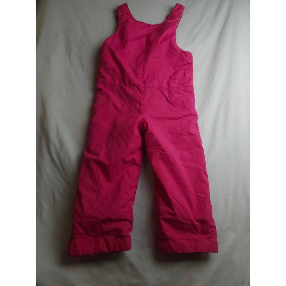 The Childrens Place Girls Pink Insulated Snow‎ Bibs Overalls 4T Winter Ski Pants